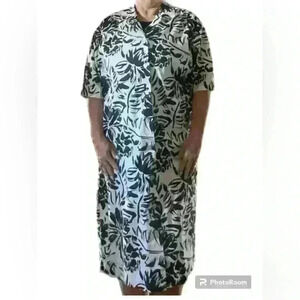 Vintage 1970’s Floral Shirt Dress XL